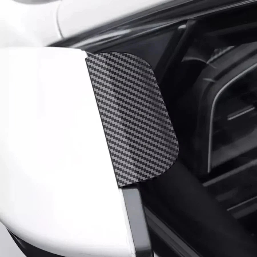 2PCS Carbon Fiber Rearview Mirror Rain Cover Visor Shade