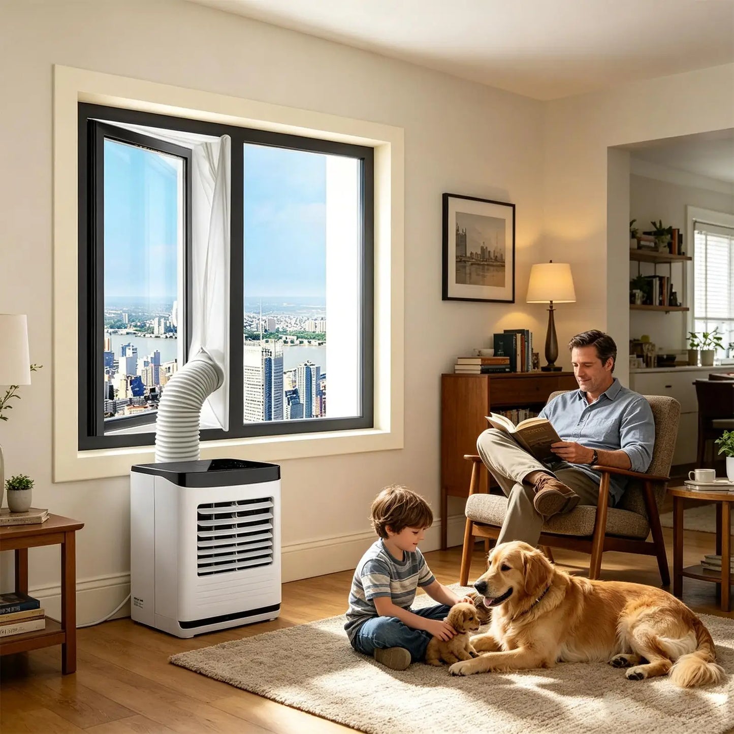 AC Unit Window Seal HVAC Vent Insulation Set With Zip Air Conditioner Vent Sealing Kit For Home Bedroom Apartment Dormitory Peaceful Pleasures Health and Wellness