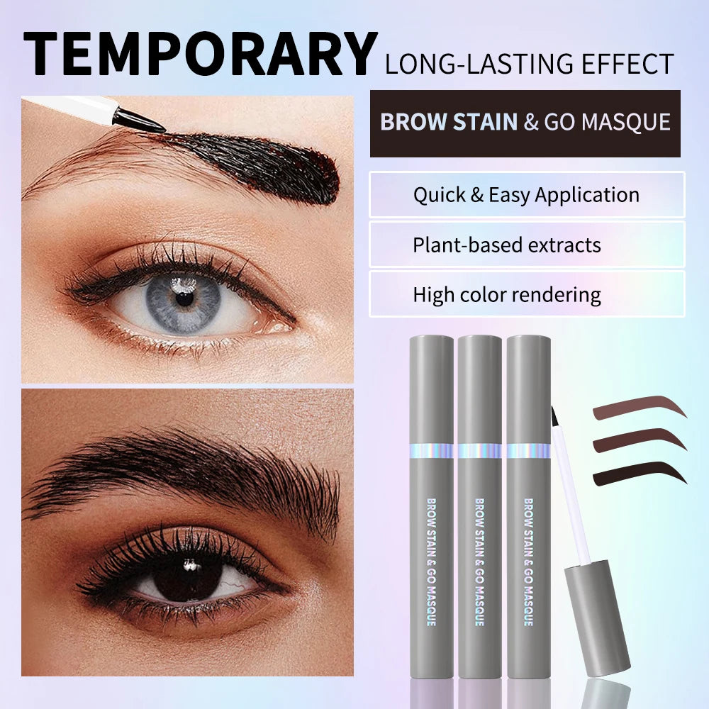 Lakerain Eyebrow Staining Masque Stackable Colors Long Lasting Makeup Effect Smudge-Resistant Moisturizing Eyebrows Dye Cosmetic Peaceful Pleasures Health and Wellness