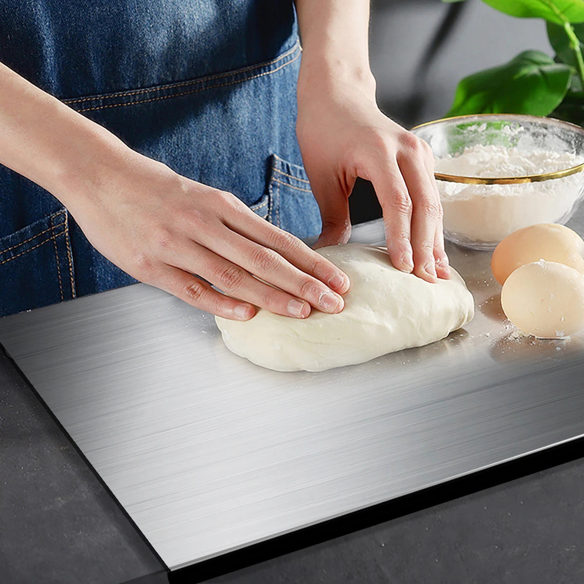 304 Stainless Steel Cutting Board Butcher Block Household Rolling Board Kitchen Supplies Food Preparation Meal Prep Tools Peaceful Pleasures Health and Wellness