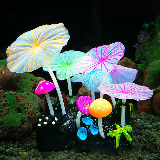 Fluorescent Silicone Artificial Aquarium Plant Decoration 10cm Aquarium Plant Decor Peaceful Pleasures Health and Wellness
