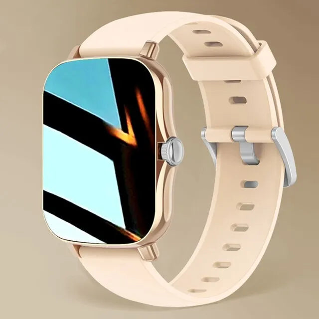 New Smart Watch 2.01 Inch HD Display Answer Make Call Message Preview Sport Modes Smartwatch DIY Dial Weather Forecast Men Women Peaceful Pleasures Health and Wellness Gold