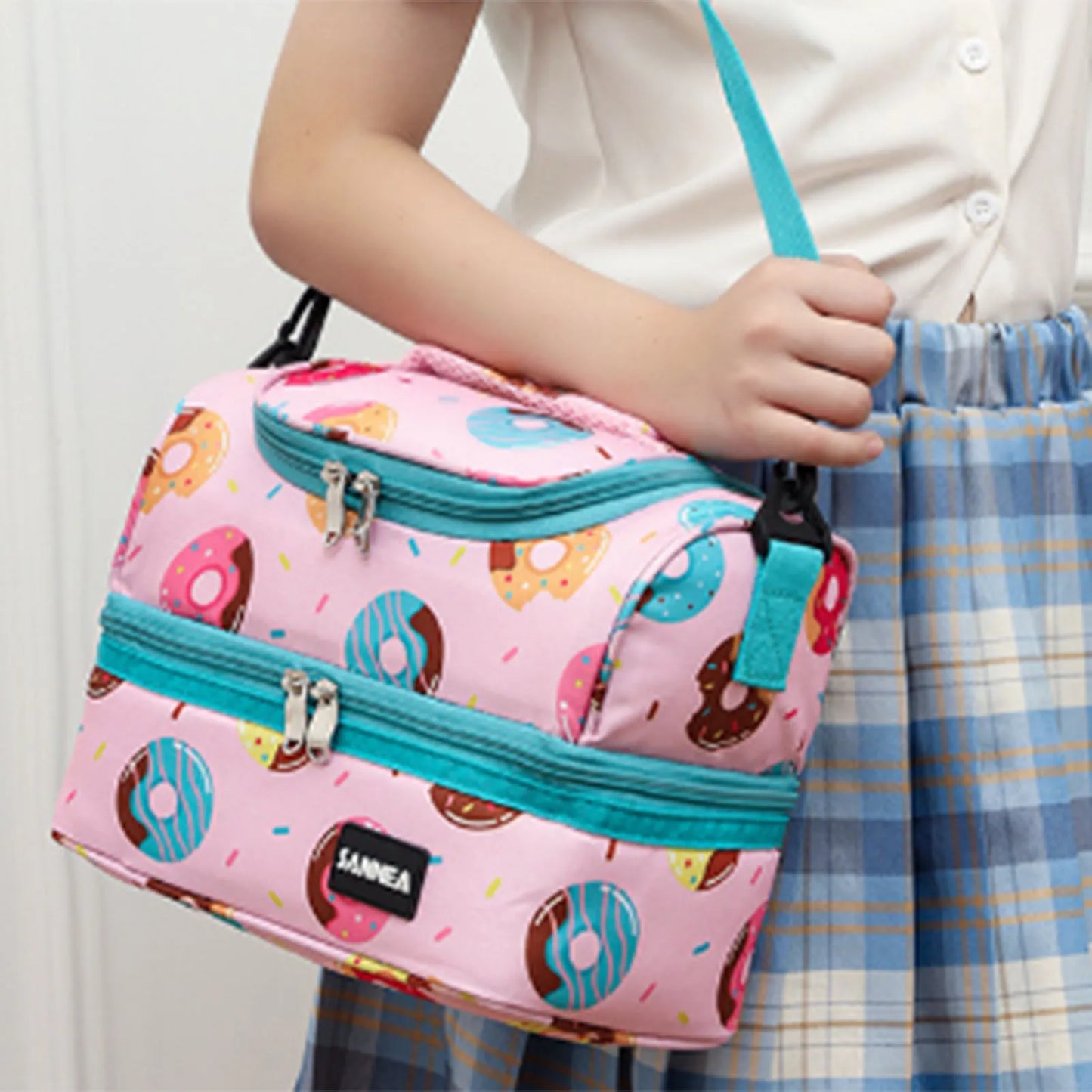 Insulated Thermal Cooler Lunch Bag Waterproof Preservation Snacks Storage Bag with Handle Student Sack Food Handbags Peaceful Pleasures Health and Wellness 7L 2