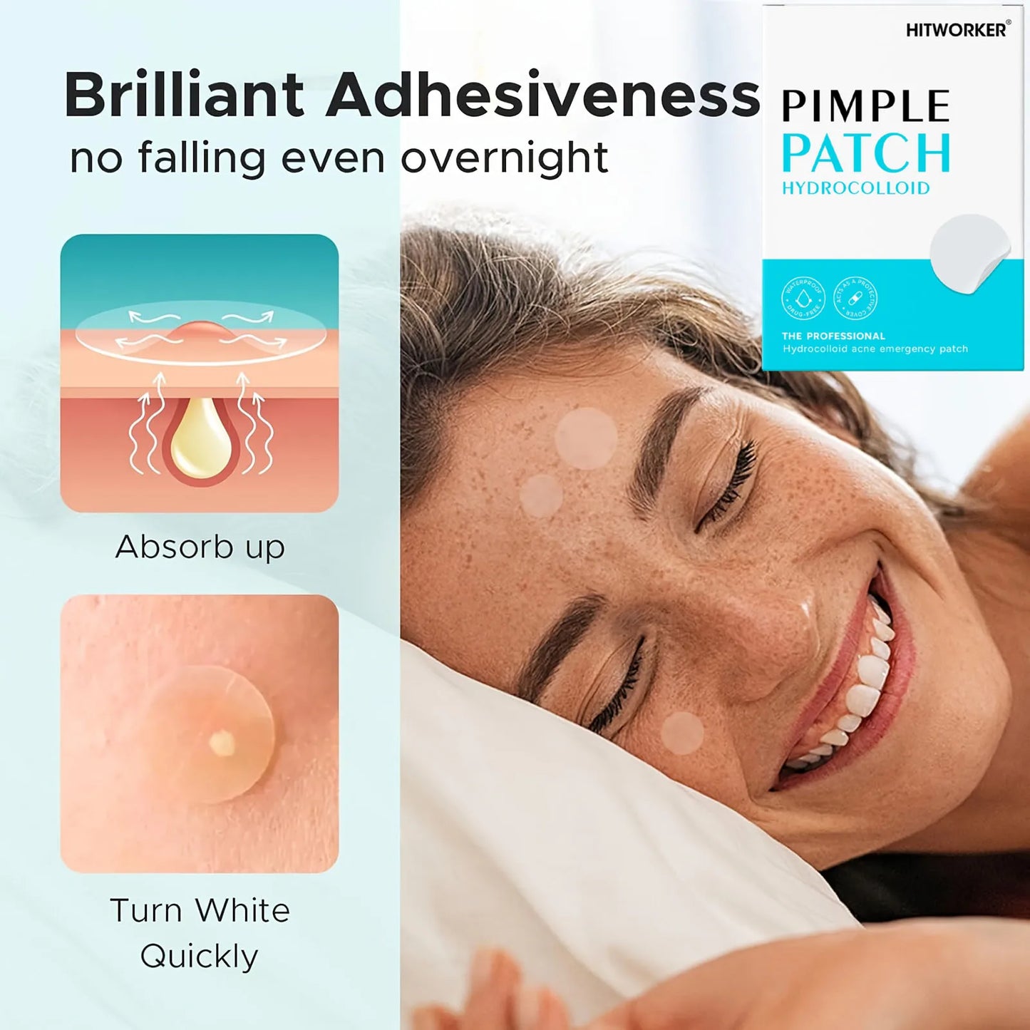 138-Pack Invisible Hydrocolloid Acne Patches – All Skin Types