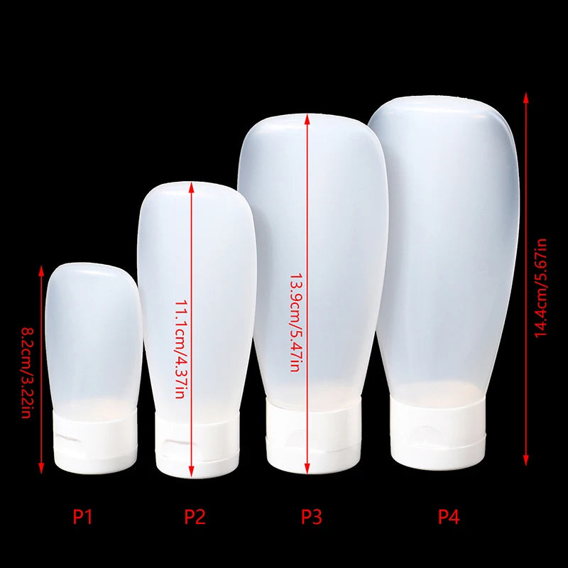 1Pcs 30/60/100ml Portable Travel Bottles Set Leak Proof Plastic Tubes Toiletries Containers Makeup Lotion Bottles for Cleaner Peaceful Pleasures Health and Wellness