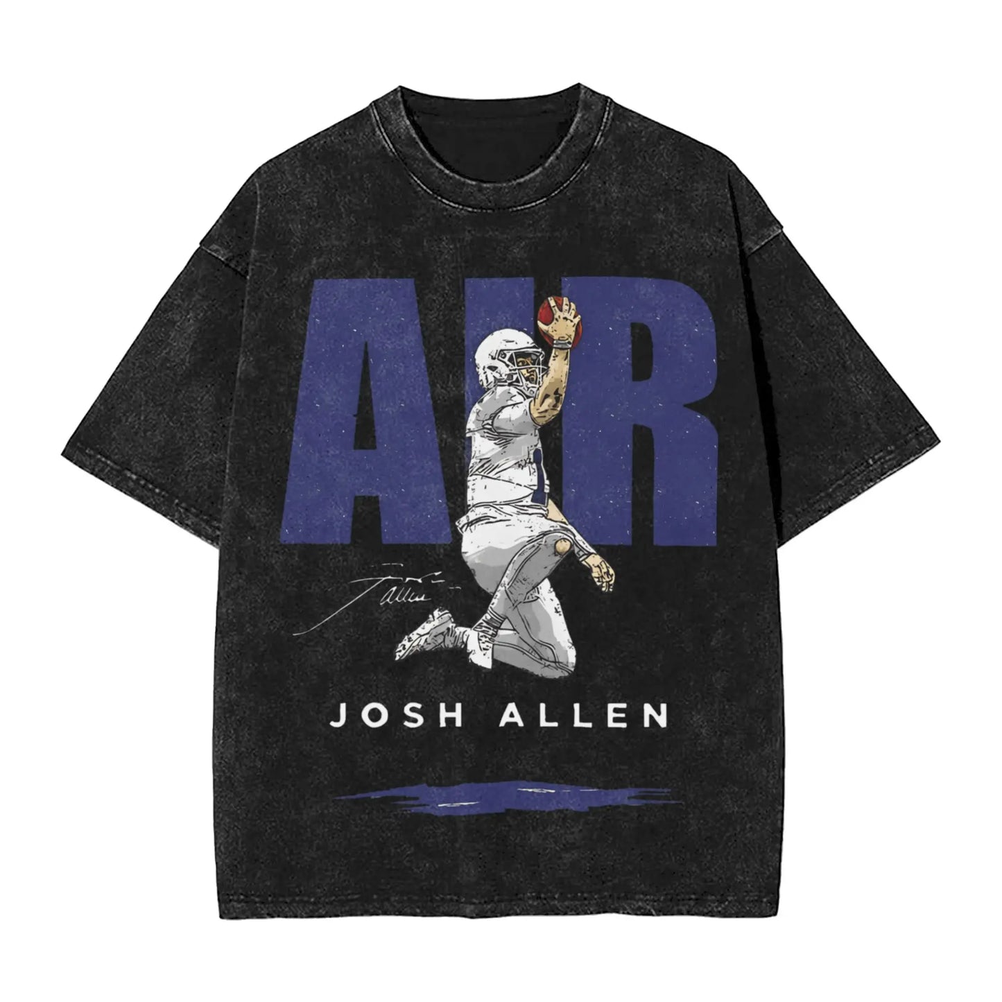 Josh Allen T Shirt Men Pure Cotton Novelty T-Shirts Round Neck Tees Short Sleeve Tops Gift Idea Peaceful Pleasures Health and Wellness 9 M