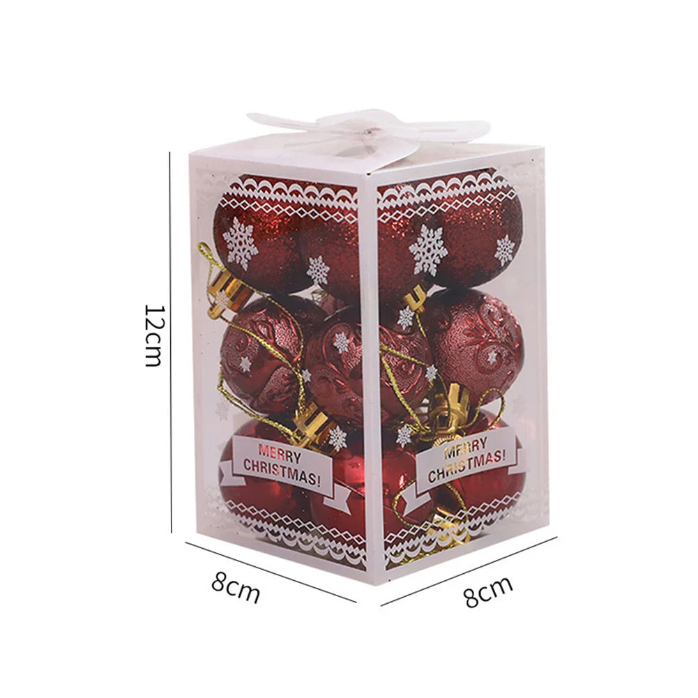 12-Pack 4cm Plastic Christmas Ball Ornaments – Shiny Baubles