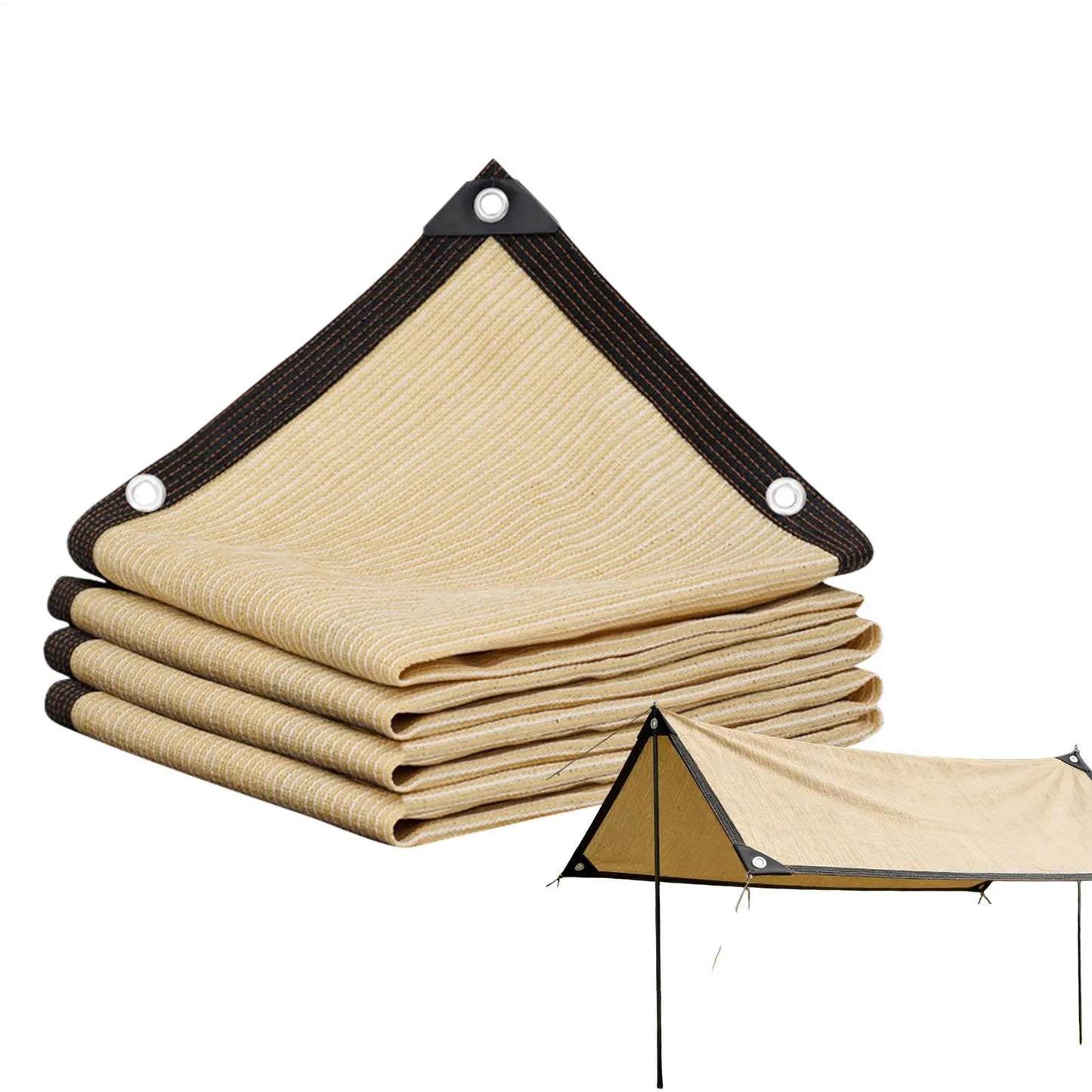 Waterproof Sail Shade UV Block Windproof Canopy Heavy Duty Triangle Awning For Patio Garden Deck Balcony Pool Backyard Camping Peaceful Pleasures Health and Wellness