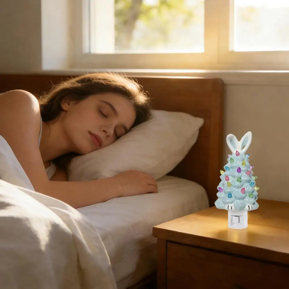 Easter Bunny Plug-In Night Light | Kids Room Ambient Wall Lamp