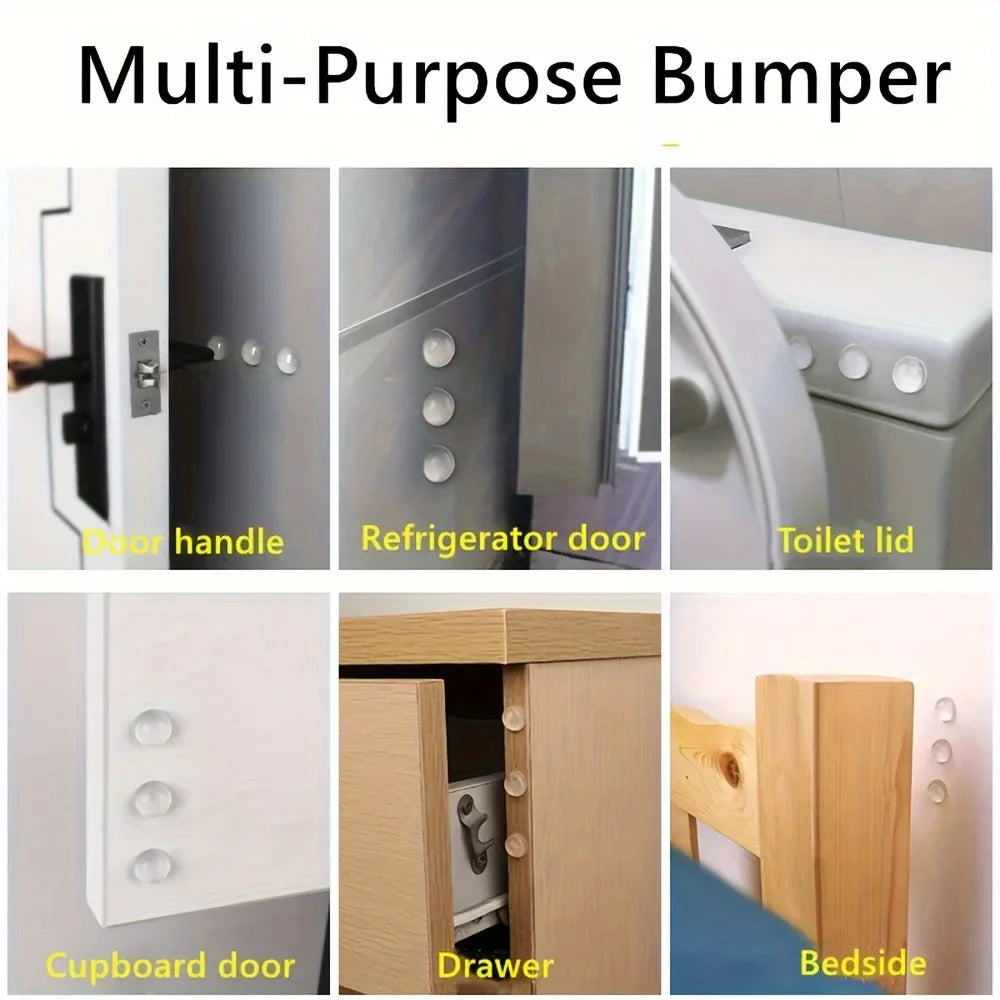 Silicone Anti-Slip Bumper Pads for Cabinets & Drawers | 50/100 Pcs