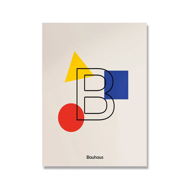 Modern Minimalist Bauhaus Exhibition Geometric Posters work Canvas Prints Abstract Painting Living Room Murals Home Decor Peaceful Pleasures Health and Wellness 6 20x30cm Unframed
