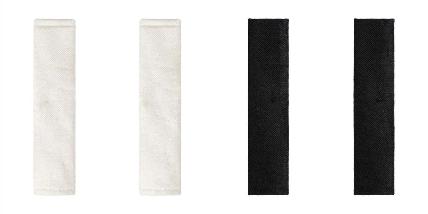 2pcs Car Seat Belt Cover with Hole DIY Detachable Doll Decoration Children Seat Belt Protector Cover Auto Interior Accessories Peaceful Pleasures Health and Wellness 2 white and 2 black