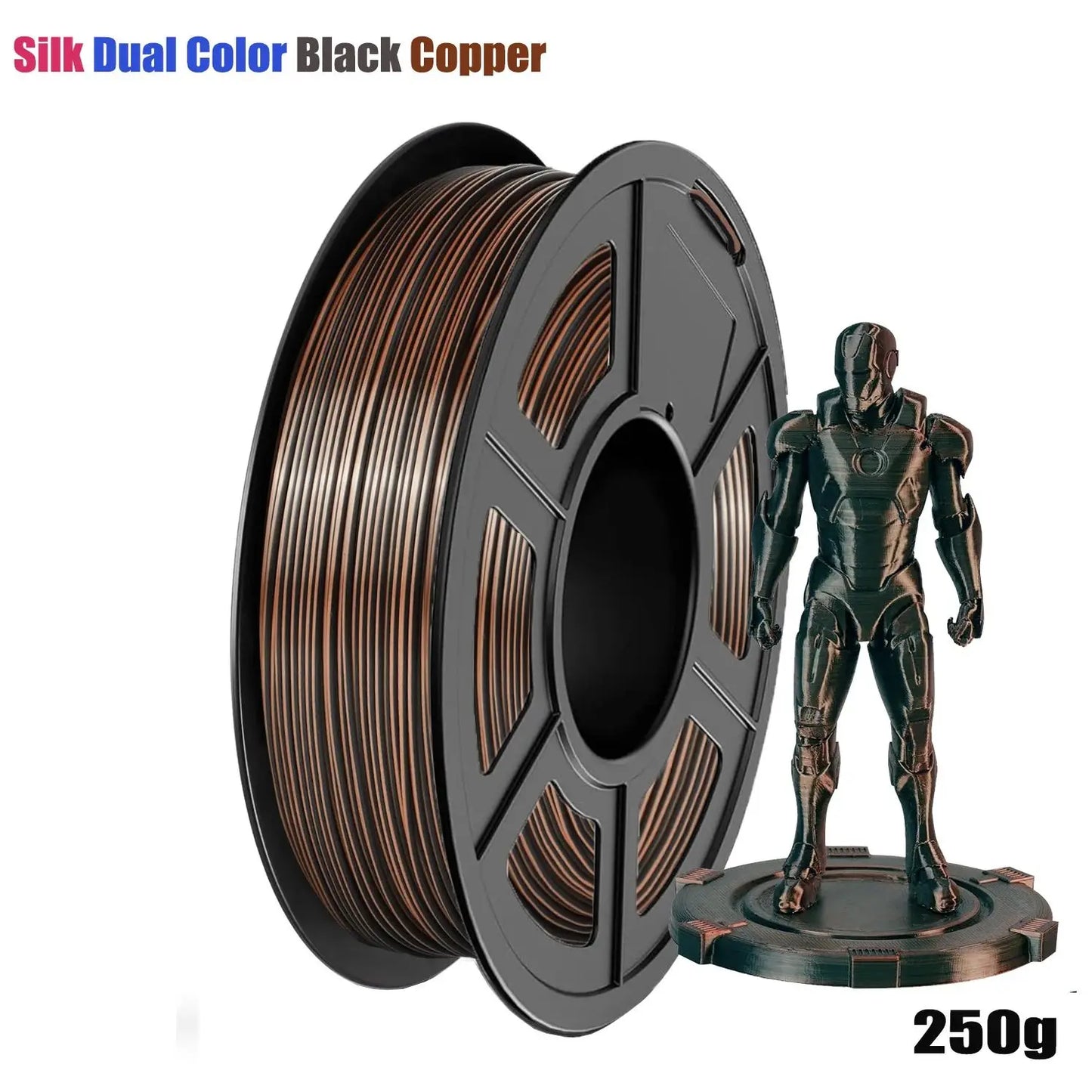 Silk Dual Color PLA Filament 1.75mm Bicolor Two-Tone 3D Print