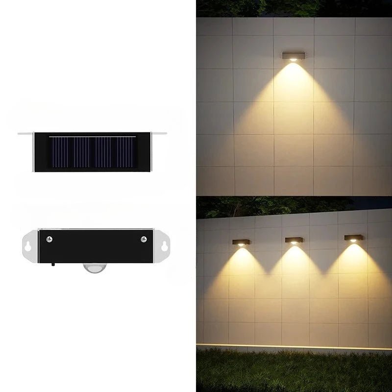 4-Pack Solar Outdoor Wall Lights – IP66 Waterproof Garden Lamps