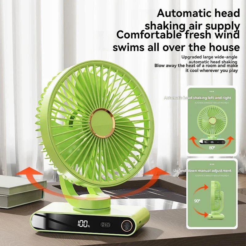 URGGU F6 5-Speed Clip Fan – Digital Display & Night Light