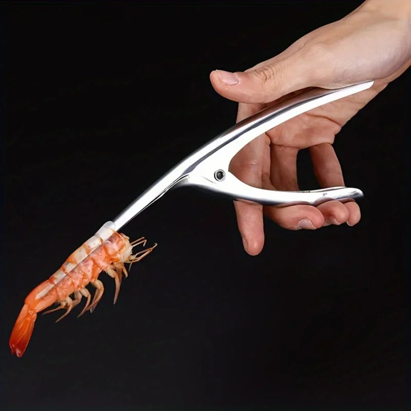 Hot Stainless Steel Shrimp Deveined Device - Ergonomic Fishbone Design，Easy Shell Removal，Kitchen Seafood Preparation Gadget Hot Peaceful Pleasures Health and Wellness