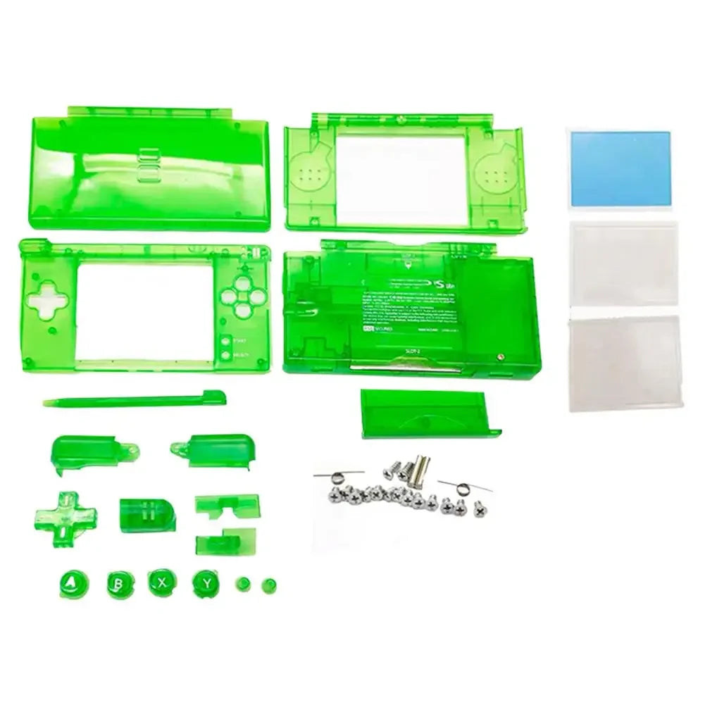 Case DIY Kit for Nintendo DS Lite Transparent Replacement Full Housing Shell, DIY Repair Shell Replacement Kit for NDSL, 1Set Peaceful Pleasures Health and Wellness Green