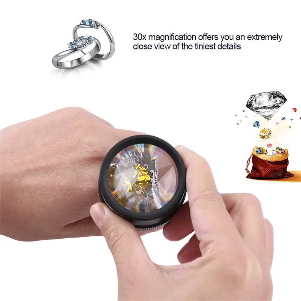 Optical Magnifying Glass 30x36 Portable Pocket Electronics Magnifyier For Jewelry Coin Stamps Watch Repair Magnifying Glass Peaceful Pleasures Health and Wellness