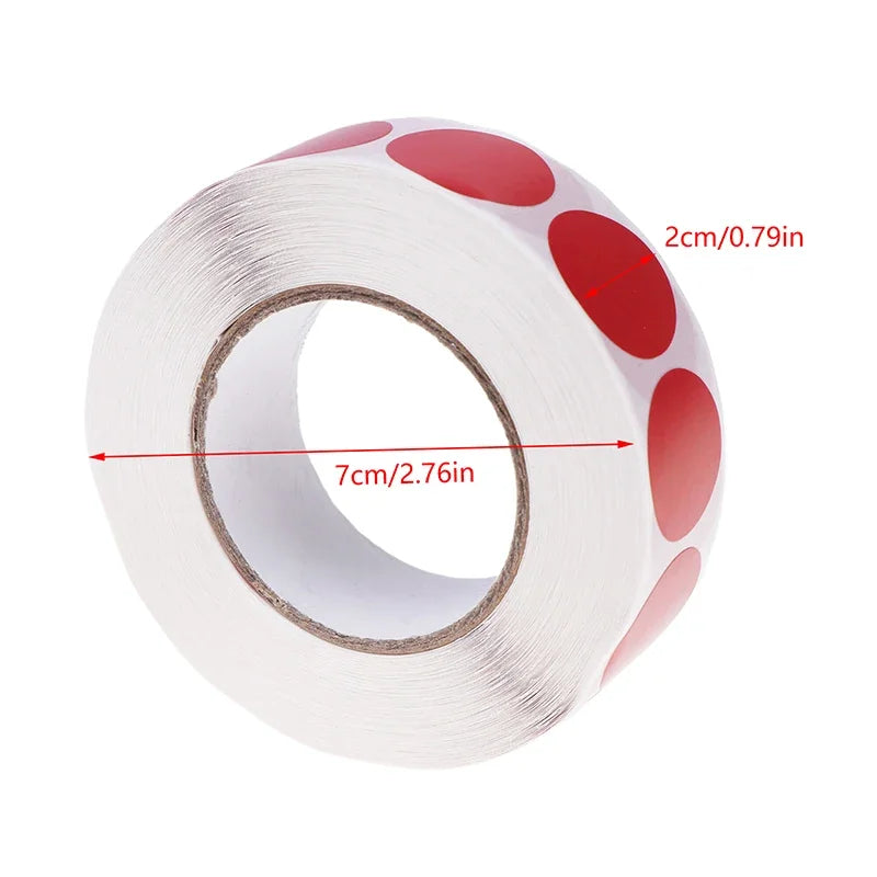 1000-Pack 19mm Color Dot Labels – Archery Target Stickers