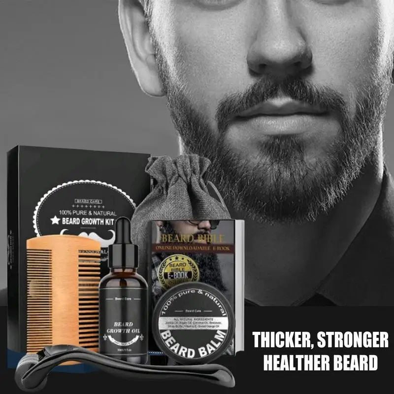 Eelhoe 5-Piece Beard Growth & Grooming Kit for Men