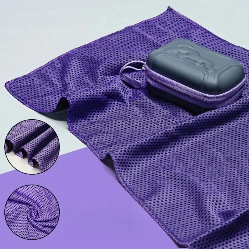 Portable Polyester Cooling Towel Microfiber EVA Case Quick Dry Towel Absorbent Ice Towel Outdoor Peaceful Pleasures Health and Wellness