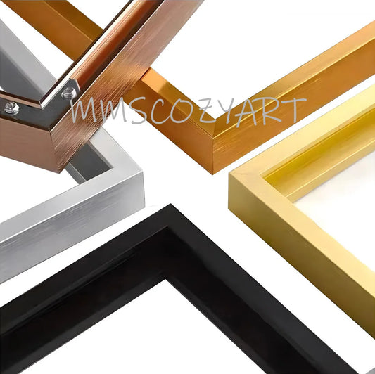 Aluminum Alloy Canvas Narrow Edge Simple Metal Mural Oil Painting Frame 9 Colors Can Be Customized in Large Sizes Peaceful Pleasures Health and Wellness