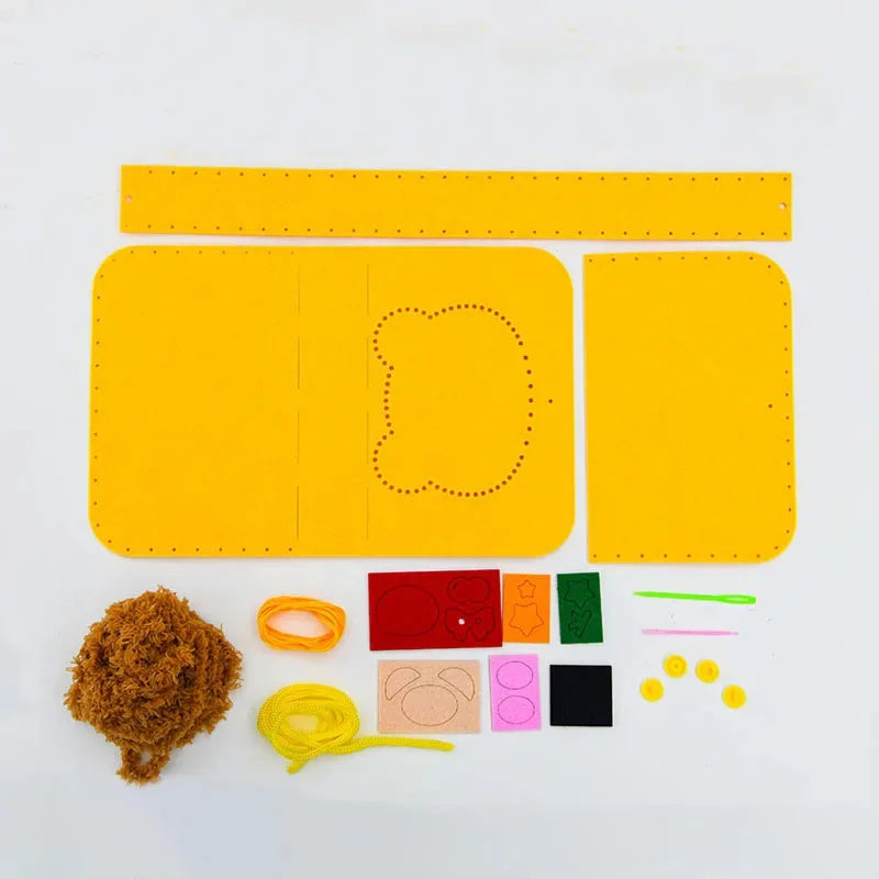 DIY Sewing Felt Bag Kids Education Toy Cute Cartoon Animal Hand Safe