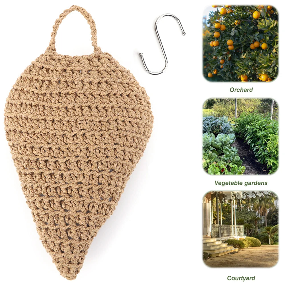 Crochet Wasp Nest Decoy Faux Hornets Nest Repellent with Hook Hanging Wasp Nest Decoy Wasp Nest Trap for Patio Yard Peaceful Pleasures Health and Wellness