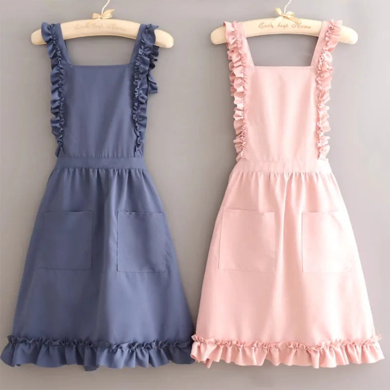 Cute Cooking Waterproof Princess Lace Apron Work Clothes Milk Tea Shop Nail Art Shop Flower Shop Durable Peaceful Pleasures Health and Wellness