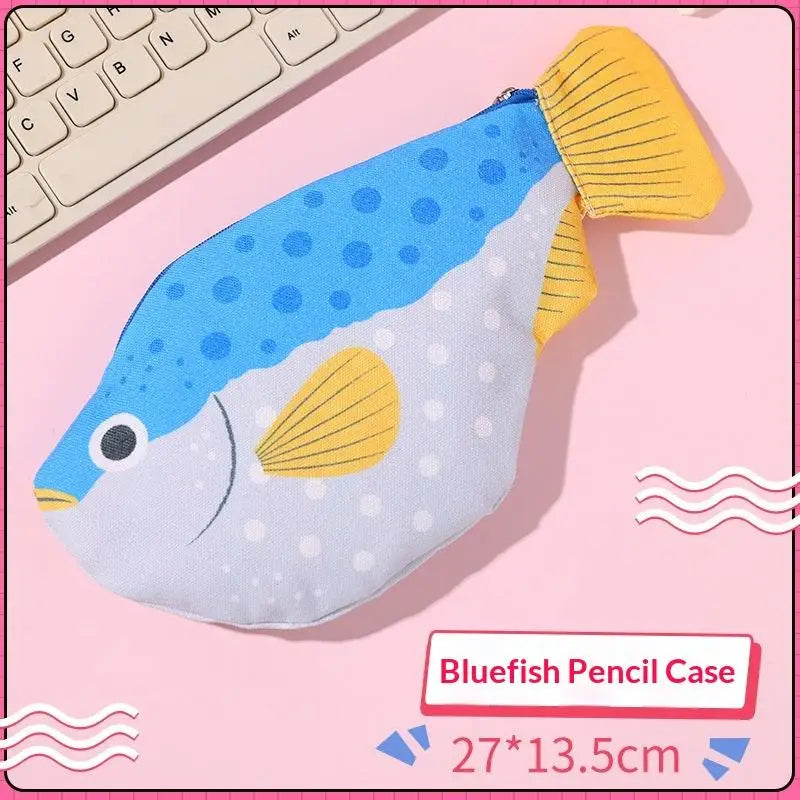 Quirky Sea Fish Pencil Case – Large Capacity Cartoon Organizer