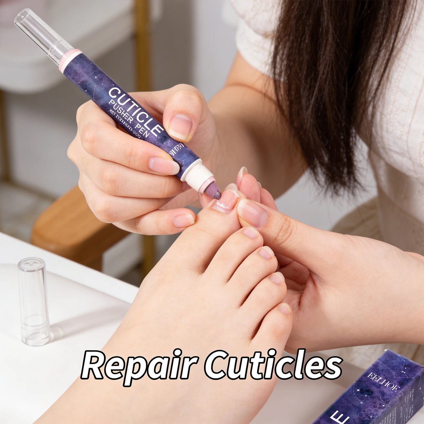 Nails Nutrition Oil Pen Repairing Damaged Nail Nourishment Cuticle Remove Dead Skin Prevent Agnail Multi-effect Nail Pusher Pen Peaceful Pleasures Health and Wellness