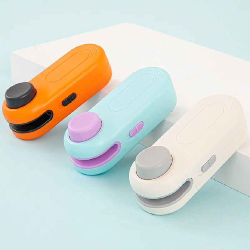 Portable Mini Sealer 2 in 1 Heat Sealer For Snacks Home use rechargeable sealer Vacuum Sealer Snacks plastic bag heat sealer Peaceful Pleasures Health and Wellness