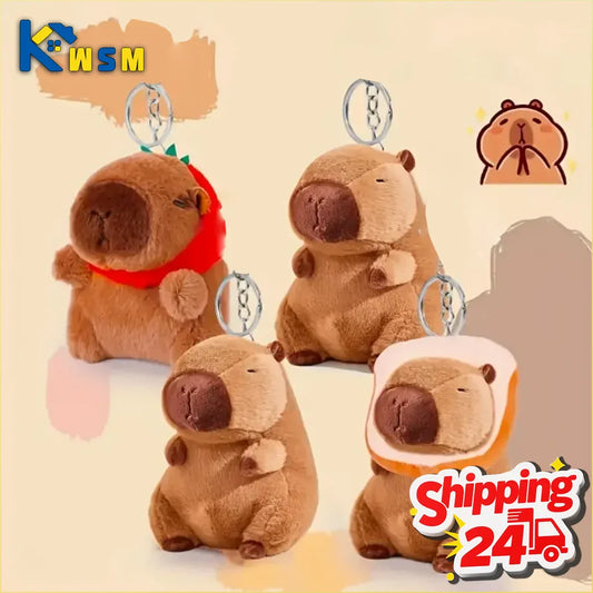 Cartoon Capybara Plush Keychain, Bag & Desk Pendant Ornament Plush Pendant Toy Oasis Select