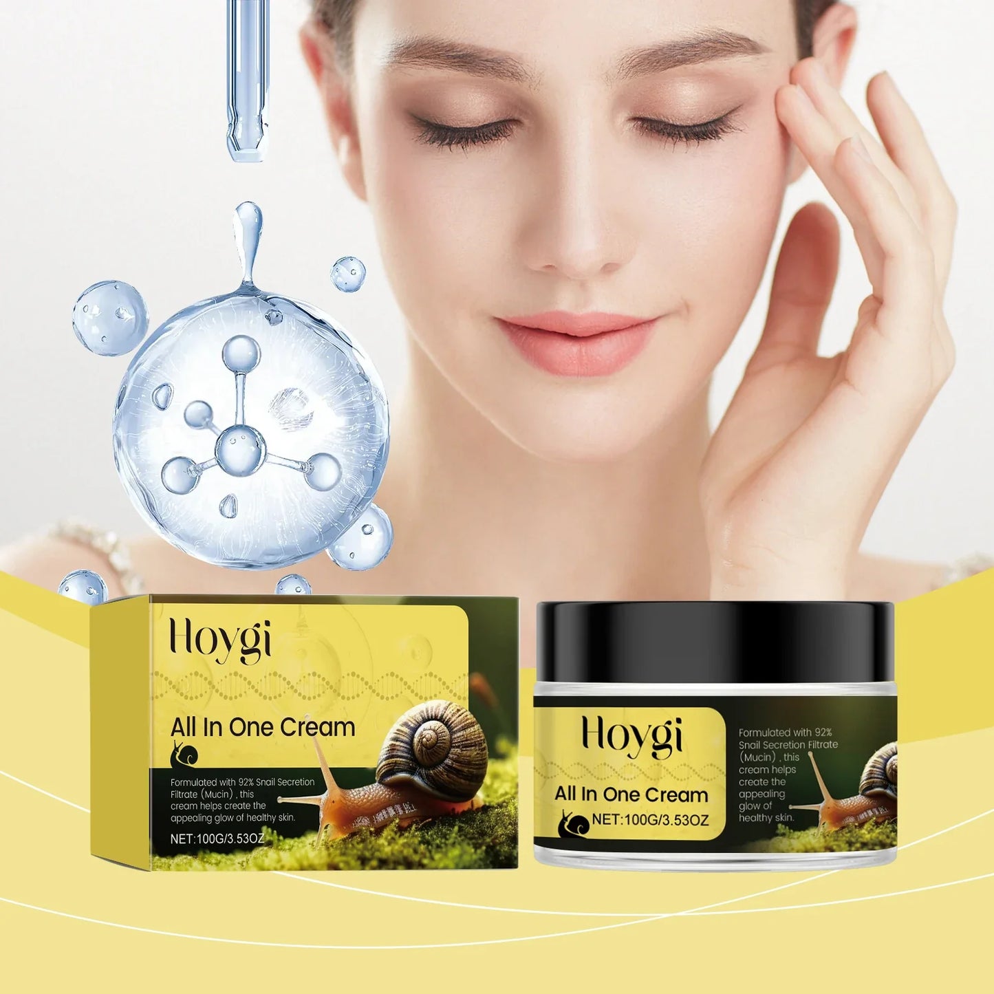Snail Essence Face Cream – Deep Moisturizer for Dry Skin