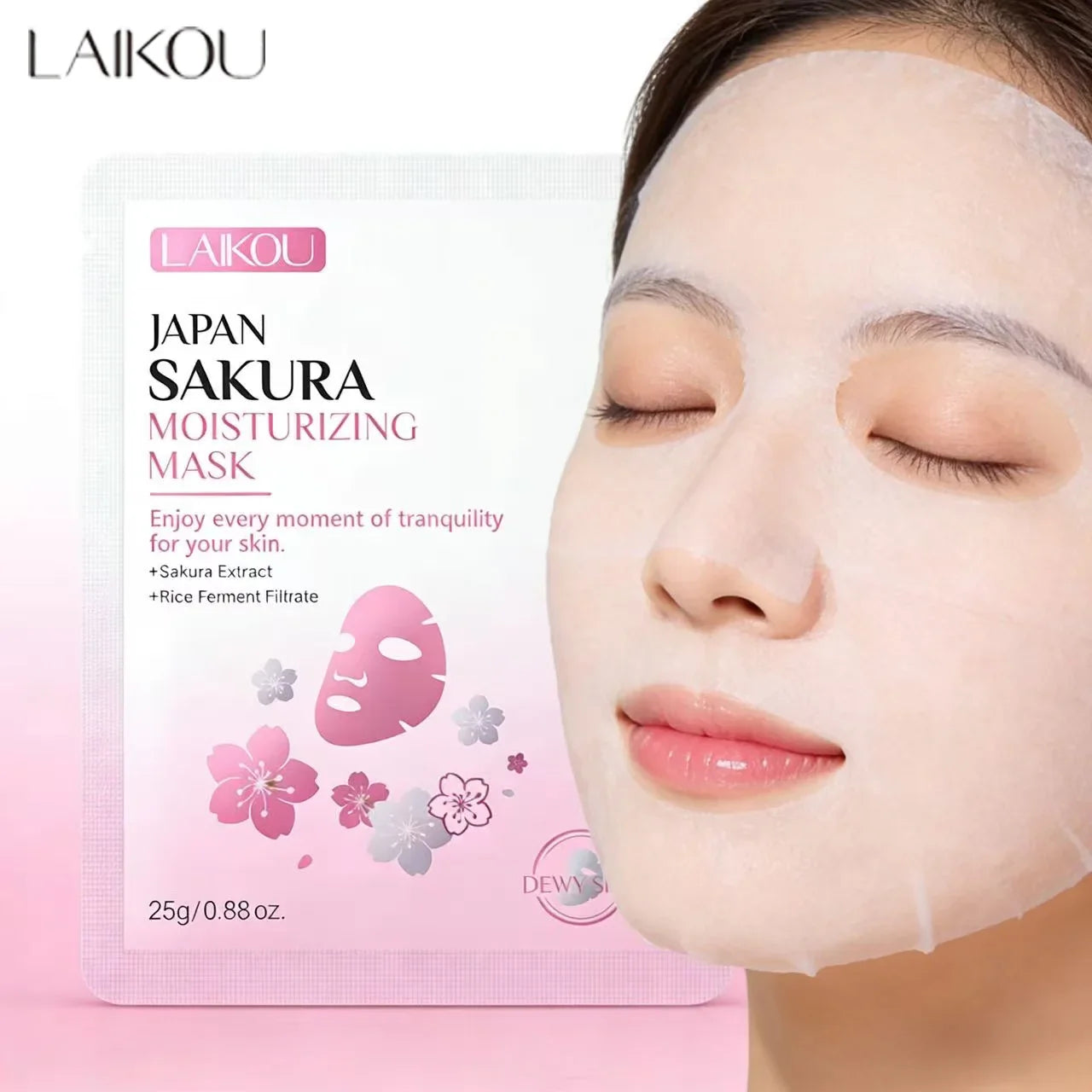 LAIKOU Sakura Hydrating Brightening Sheet Face Mask 25g