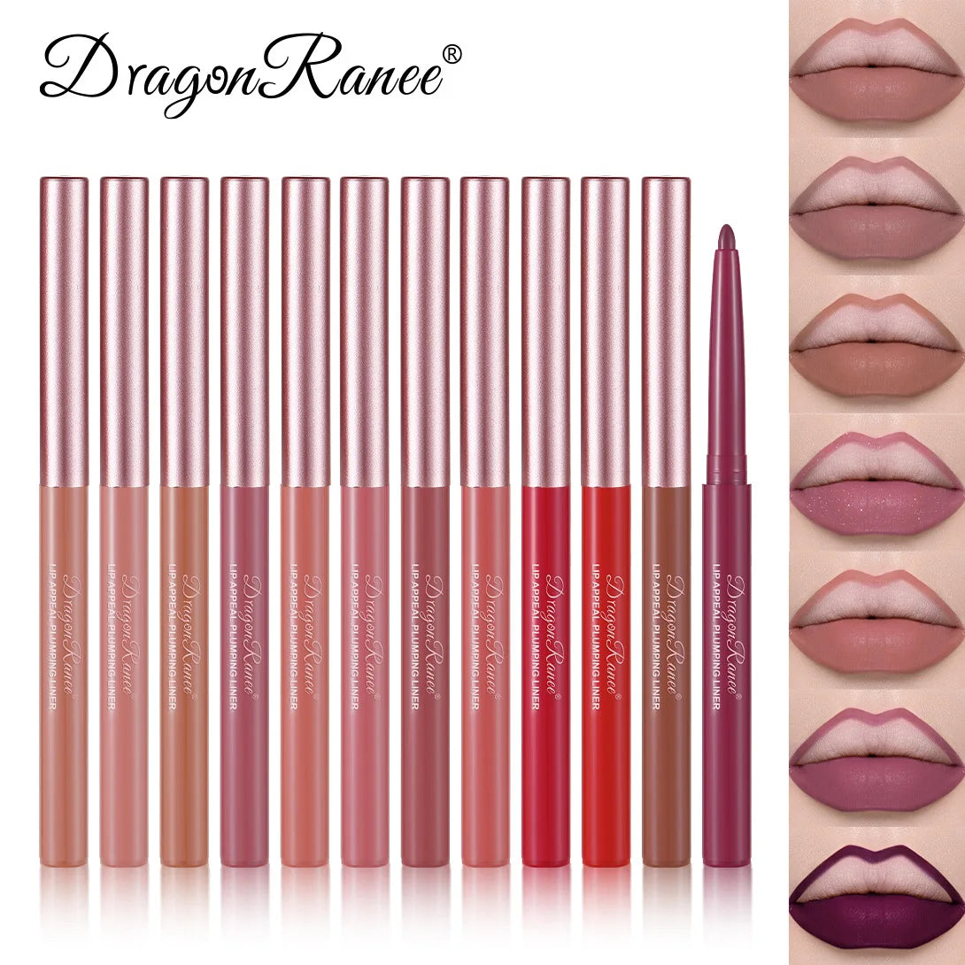 Dragon Ranee Matte Lip Liner Pencil – Waterproof, 12 Colors