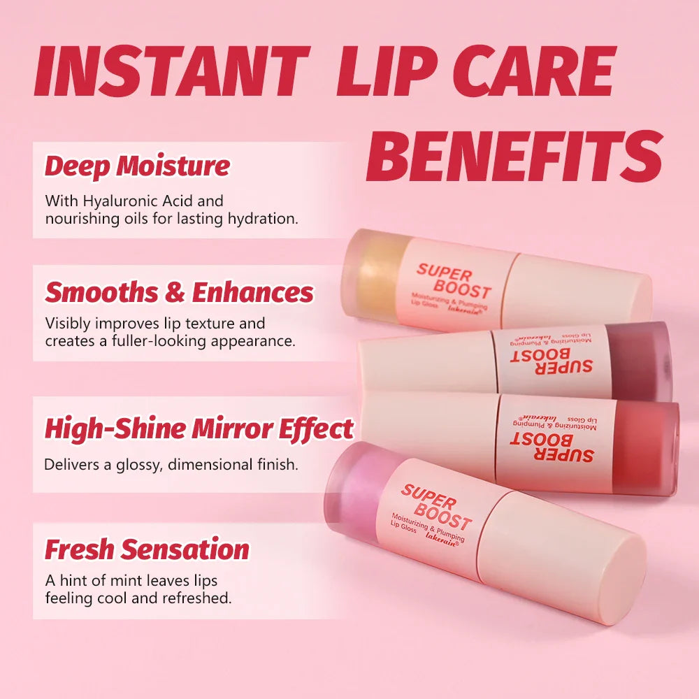 Lakerain Plumping Lip Gloss – Mirror Shine & Hydrating, Non-Sticky