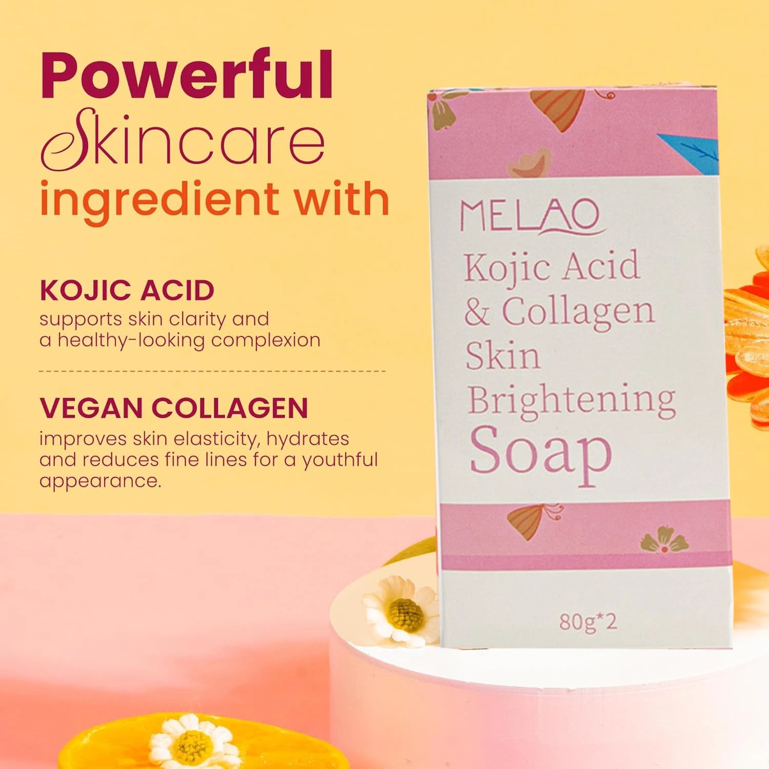 Kojic Acid Soap For Face And Body Bath More Radiant Gentle Cleansing Soap For Women Create a more even-looking Light Beige﻿﻿ Peaceful Pleasures Health and Wellness