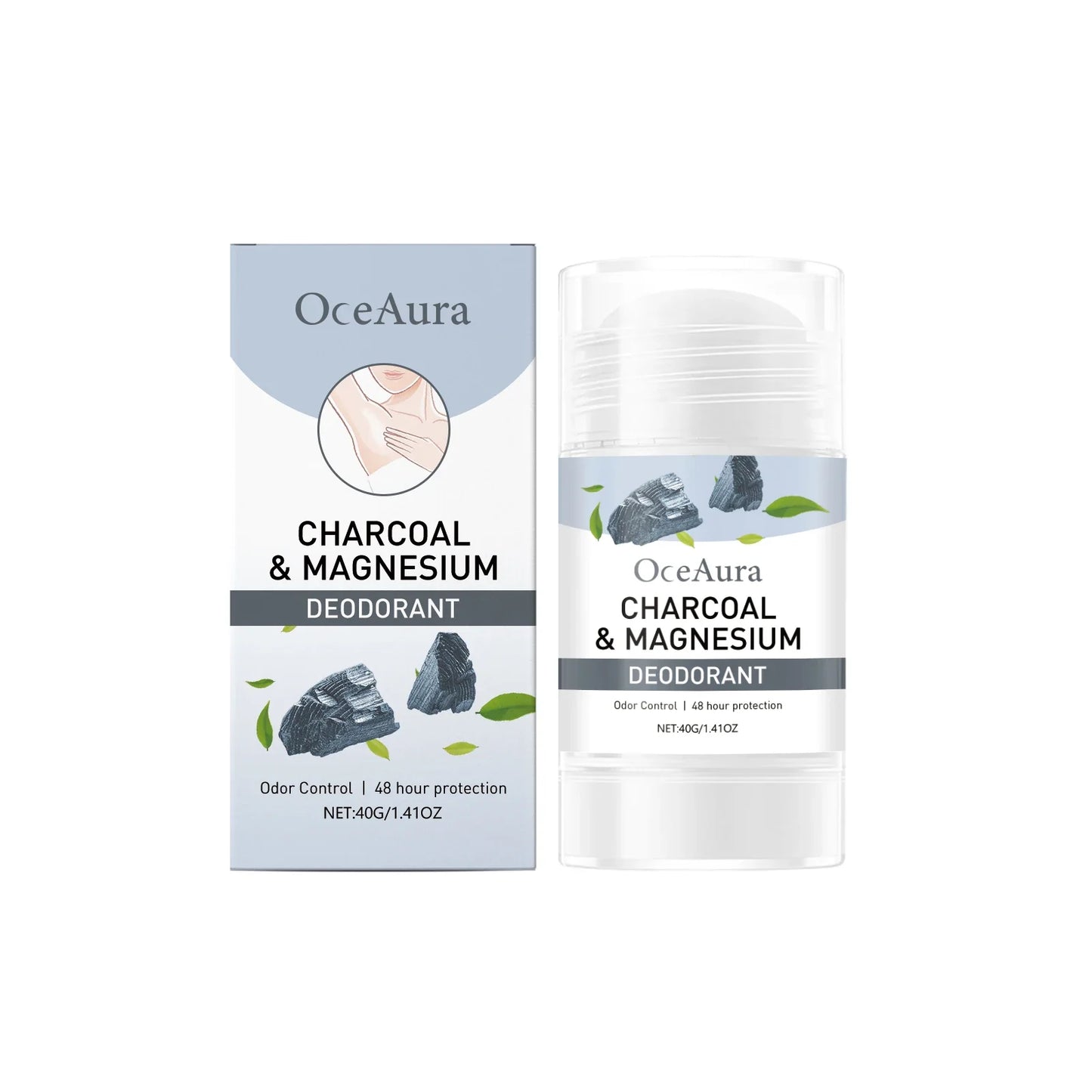 OceAura Charcoal Deodorant Stick – Unisex Underarm Freshness