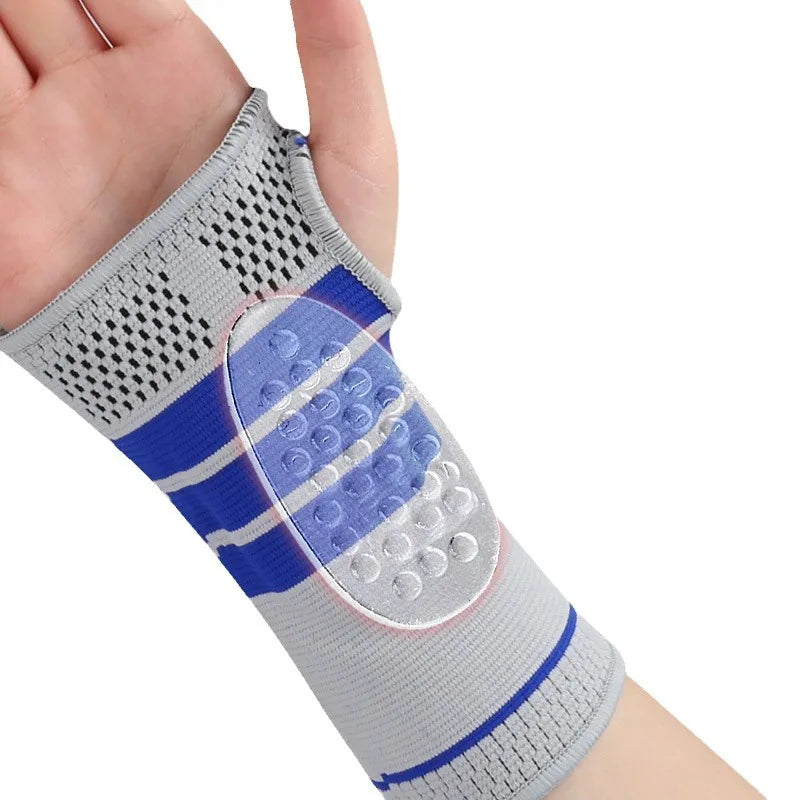1 Piece Patchwork Adjustable Hand Guard Flexible Wrist Support Sleeve Anti Collision Silicone Pad Protective Gear Peaceful Pleasures Health and Wellness