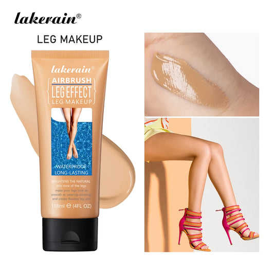 Lakerain Leg Makeup Leg Makeup Waterproof And Anti-Transfer Concealer Even Skin Tone Wheat Tan Brown Liquid Foundation Peaceful Pleasures Health and Wellness