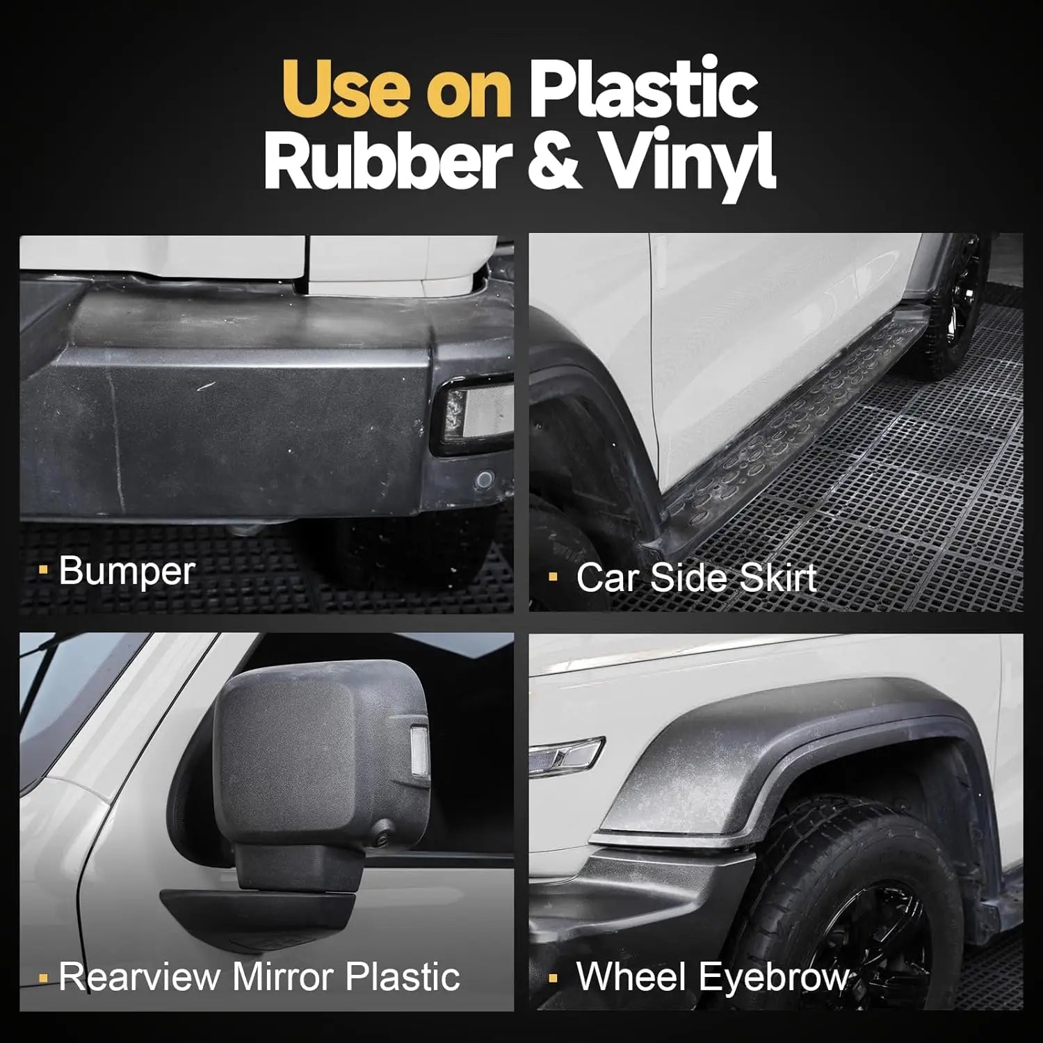 Plastic Restorer Cars Trim Restorer Ceramic Crystal Coating 6 Months+ with UV Protection Restore Automotive Exterior Protectant Peaceful Pleasures Health and Wellness