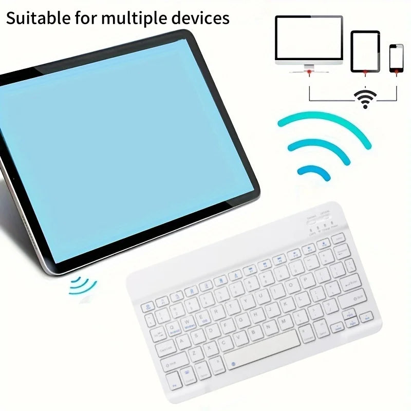 Wireless Keyboard Bluetooth-compatible Keyboard Rechargeable for iPad iPhone Tablet Laptop Compatible with Android/Windows/iOS Peaceful Pleasures Health and Wellness