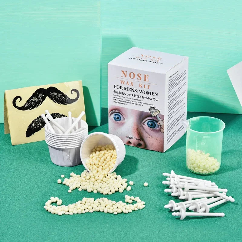 2026 Painless Nose Hair Removal Wax Kit, 50g Paper-Free Wax Beans, Compact Portable Depilation Set for Daily Nose Cleaning Peaceful Pleasures Health and Wellness