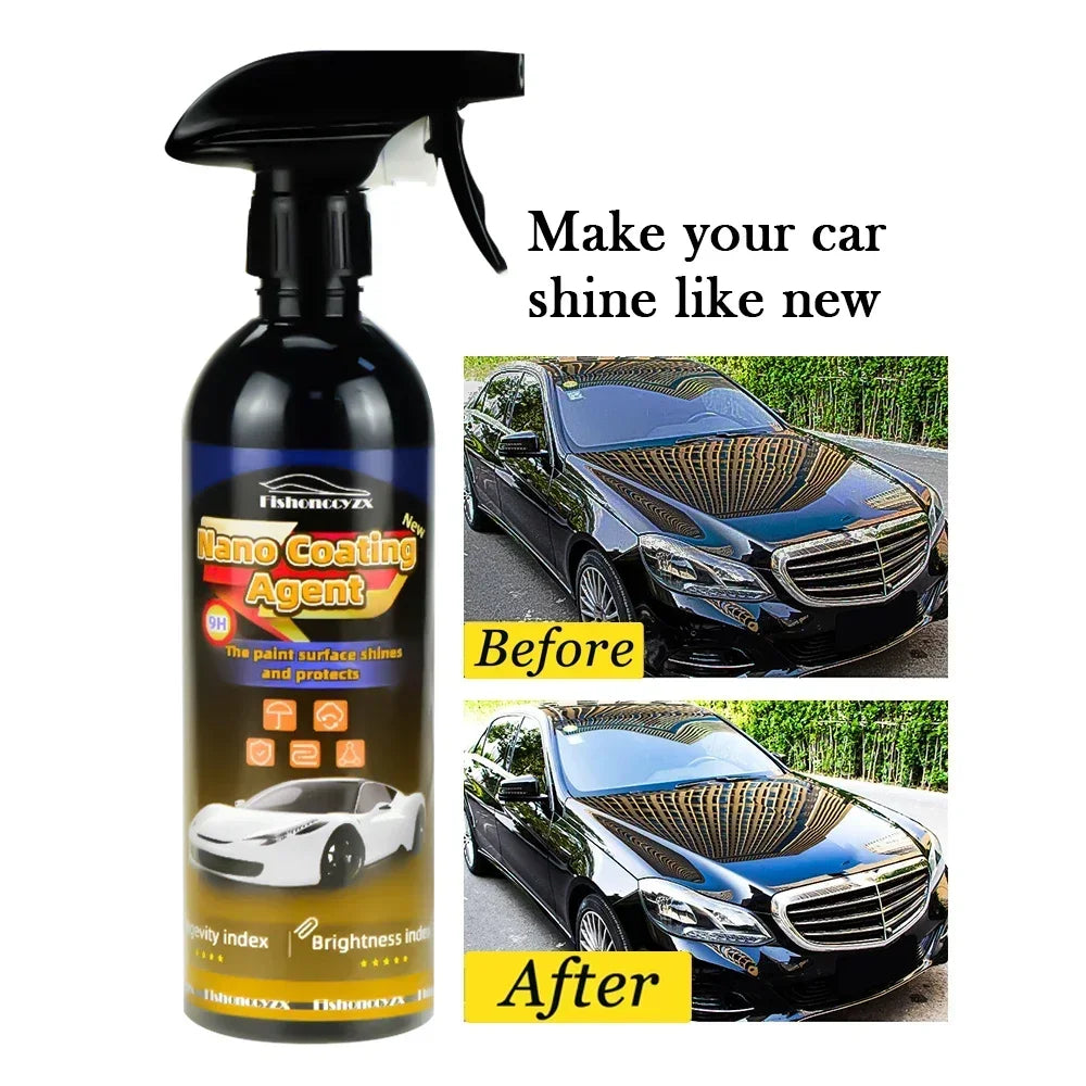 Ceramics for Cars Coating 500ML 9H Nano Liquid Glass Plated Crystal Hydrophobic Waterproof Polishing Paint Hardness Car Polish Peaceful Pleasures Health and Wellness