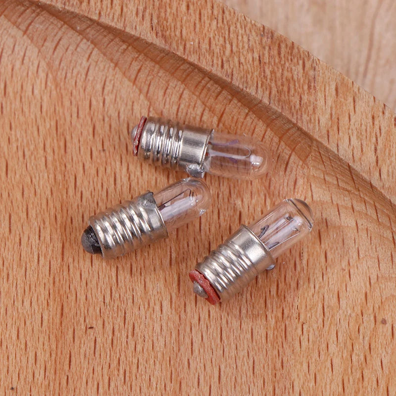 10Pcs/Lot Mini Indicator Light Bulb E5 Screw Mouth Miniature Lamp Light Bulb 6.3V 12V 24V 0.1A Small Bulb Signal Lamp Bead Peaceful Pleasures Health and Wellness