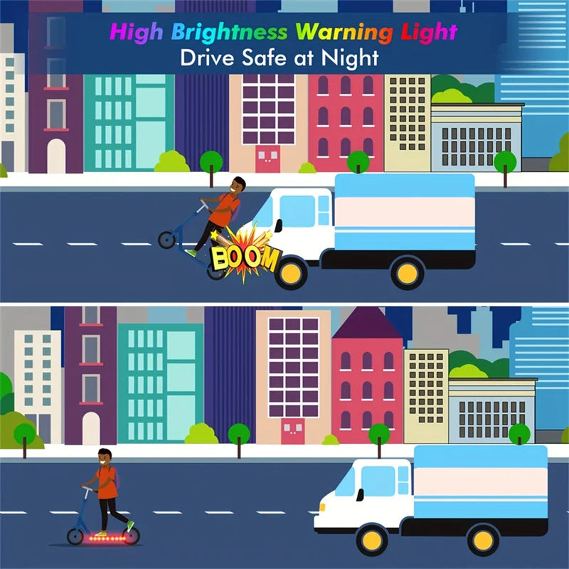 LED Strip Light for Scooter, Skateboard & Bike | Night Ride