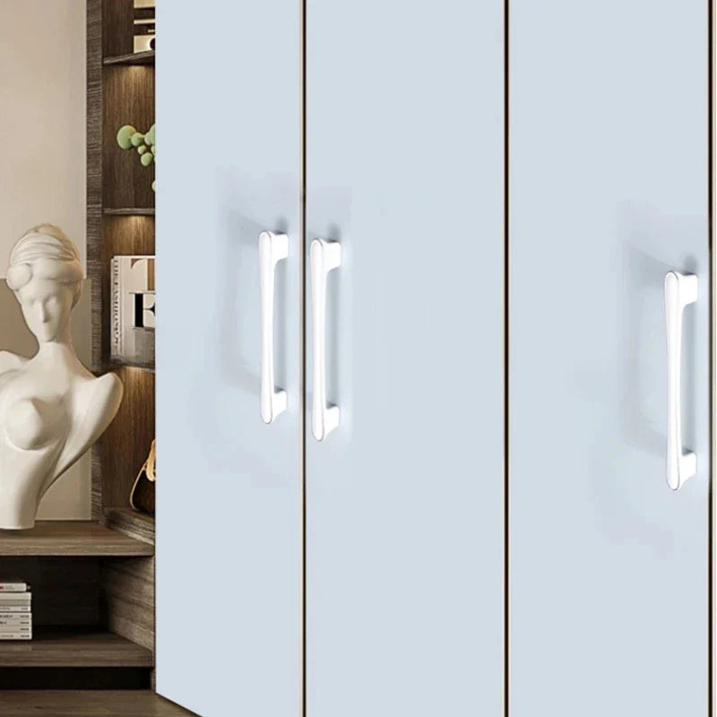 Modern White Zinc Alloy Cabinet & Drawer Handle | Furniture Knob