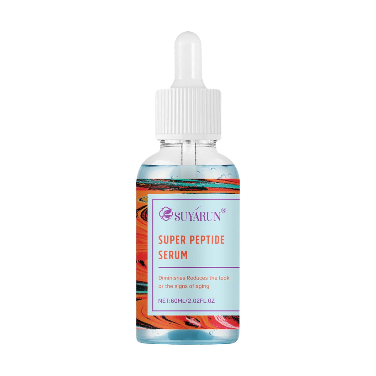 SUYARUN Super Peptide Blue Serum - Advanced Anti-Aging & Firming | Brightening & Elasticity Boost | Intensive Repair Serum. Peaceful Pleasures Health and Wellness 60ml