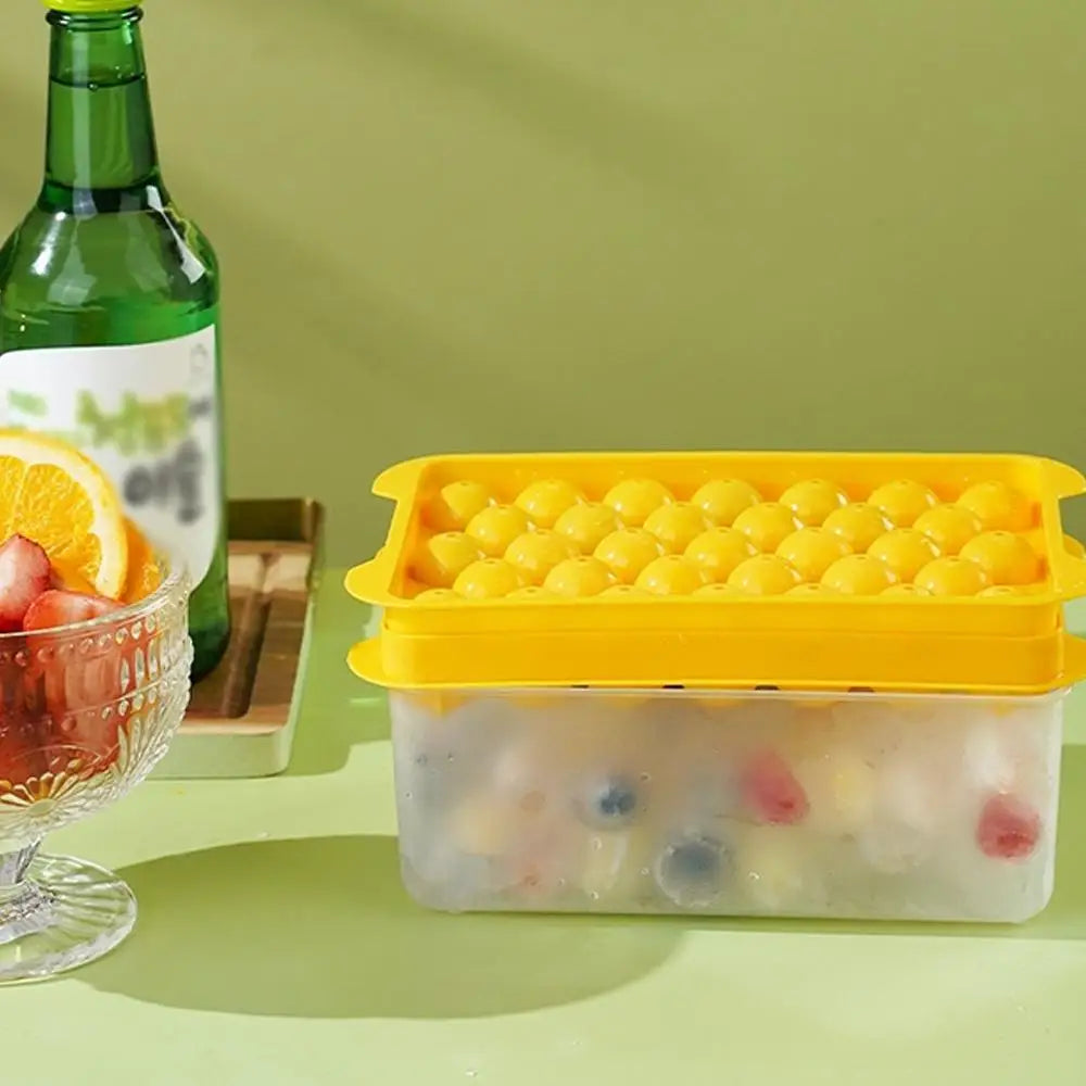 3PC/Set Food-Grade Plastic Ice Cube Mold Kit Home Use Ice Maker Storage Box for Creating Ice Blocks Kitchen Essential Peaceful Pleasures Health and Wellness